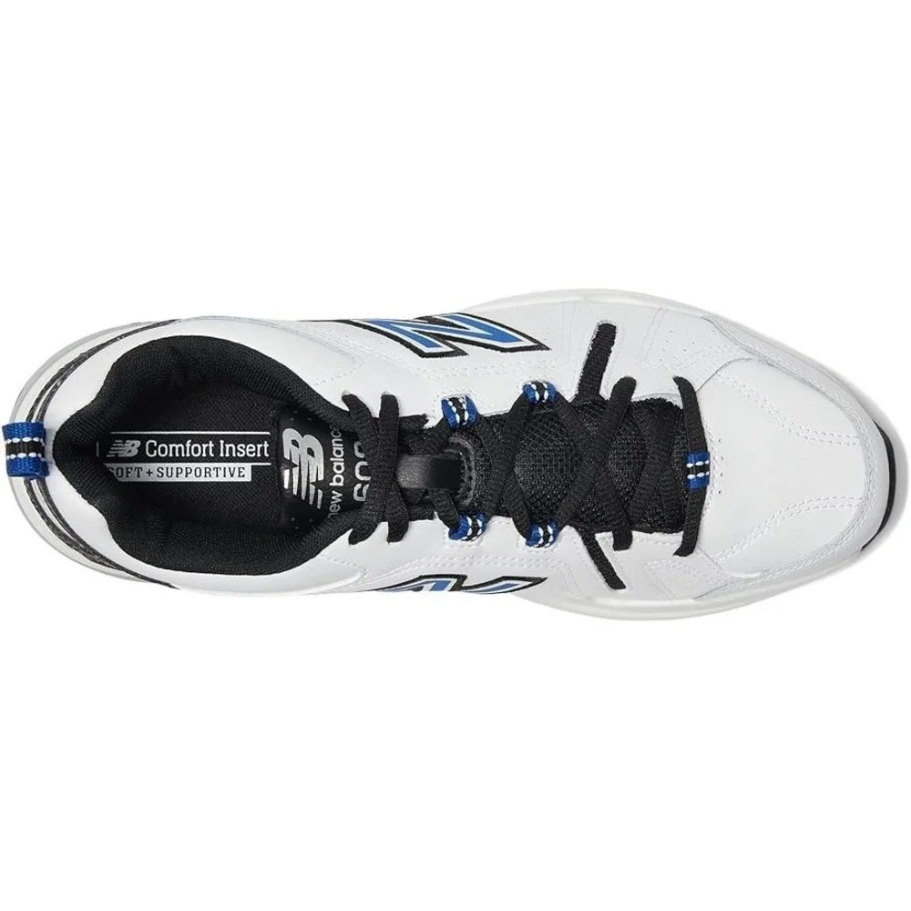 New Balance® (Men's 12 D)‎ MX608v5 Training Sneakers in White/Team Royal
